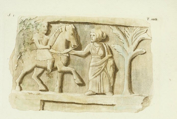 Etruscan Woman Handling a Horse